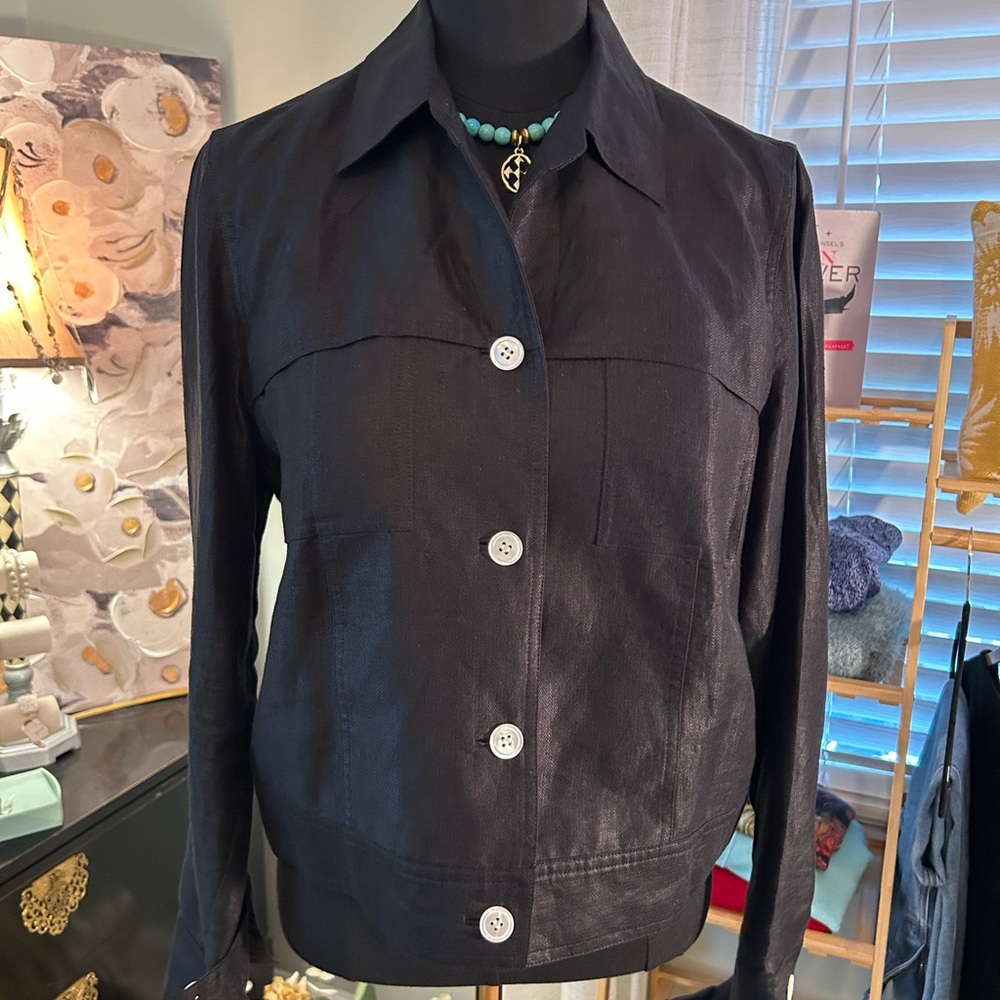 Doncaster Black Button-Up Blazer